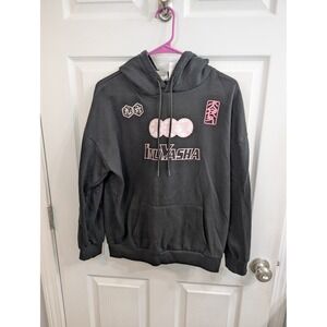 Inuyasha Graphic Hoodie Womens Black Sesshomaru Cherry Blossom - Size S